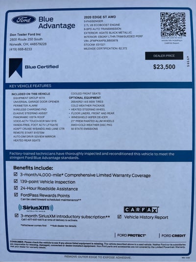 2020 Ford Edge ST