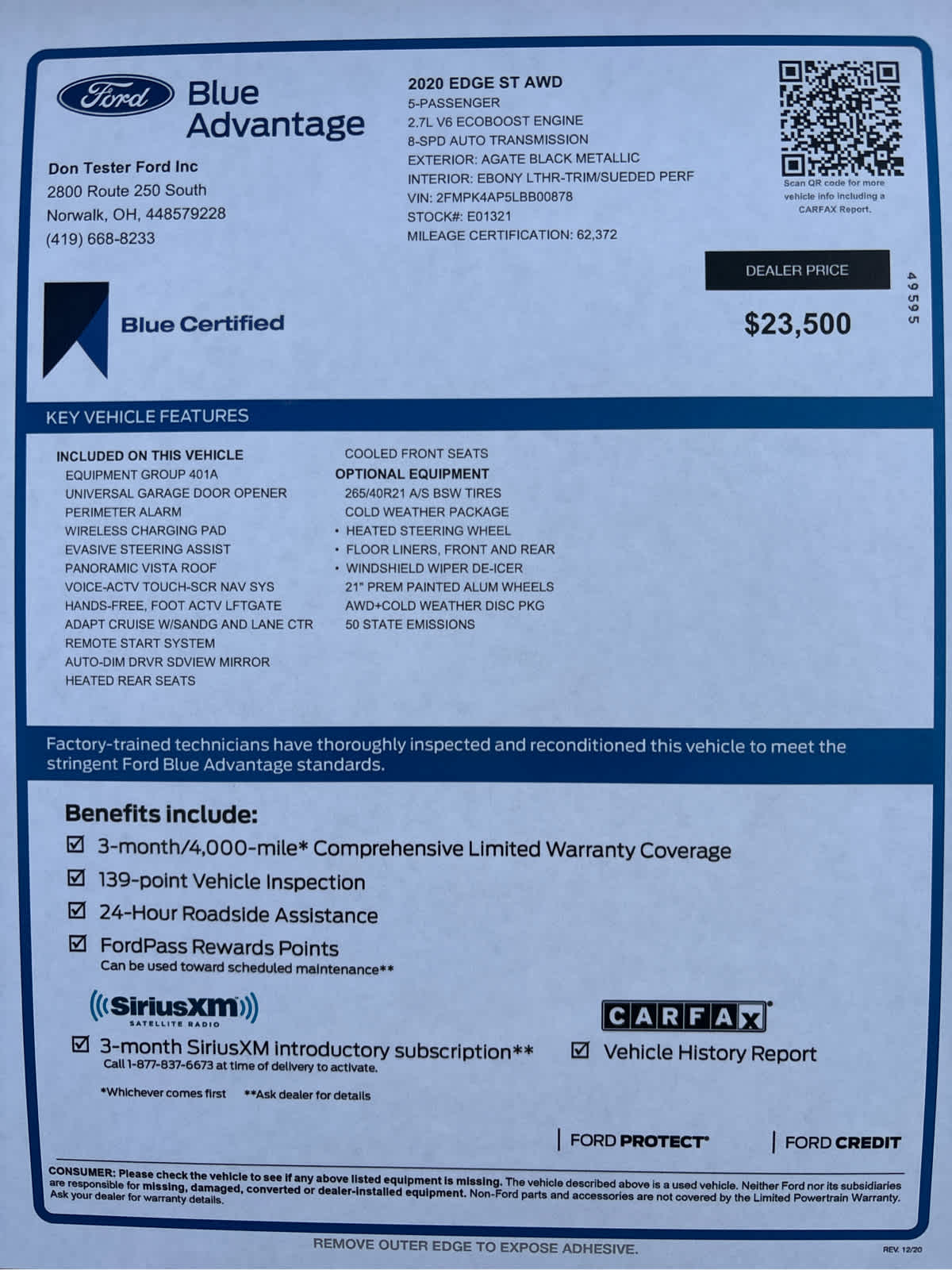 2020 Ford Edge ST
